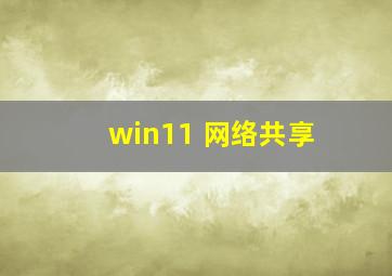 win11 网络共享